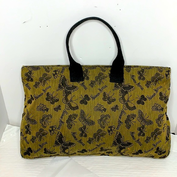Neiman Marcus Handbags - Nieman Marcus Butterfly embroidery shopper/tote